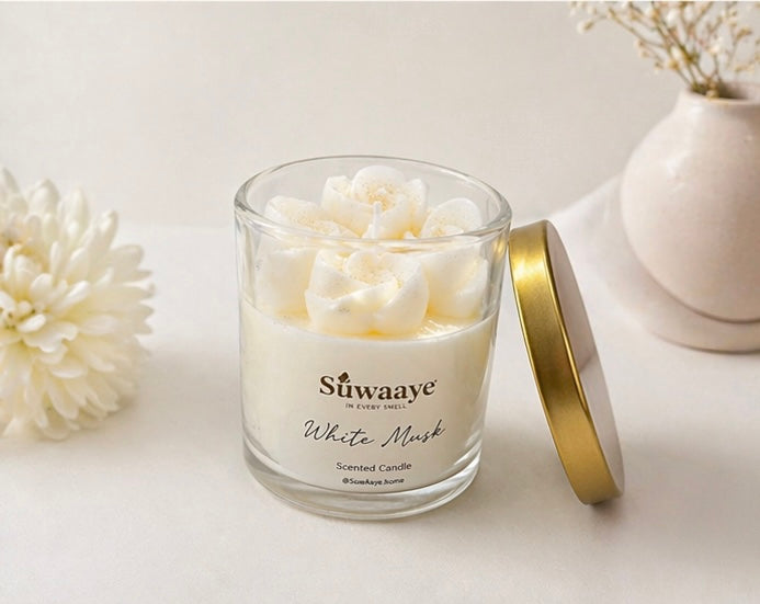 White Musk Candle-Soft & Subtle Scent