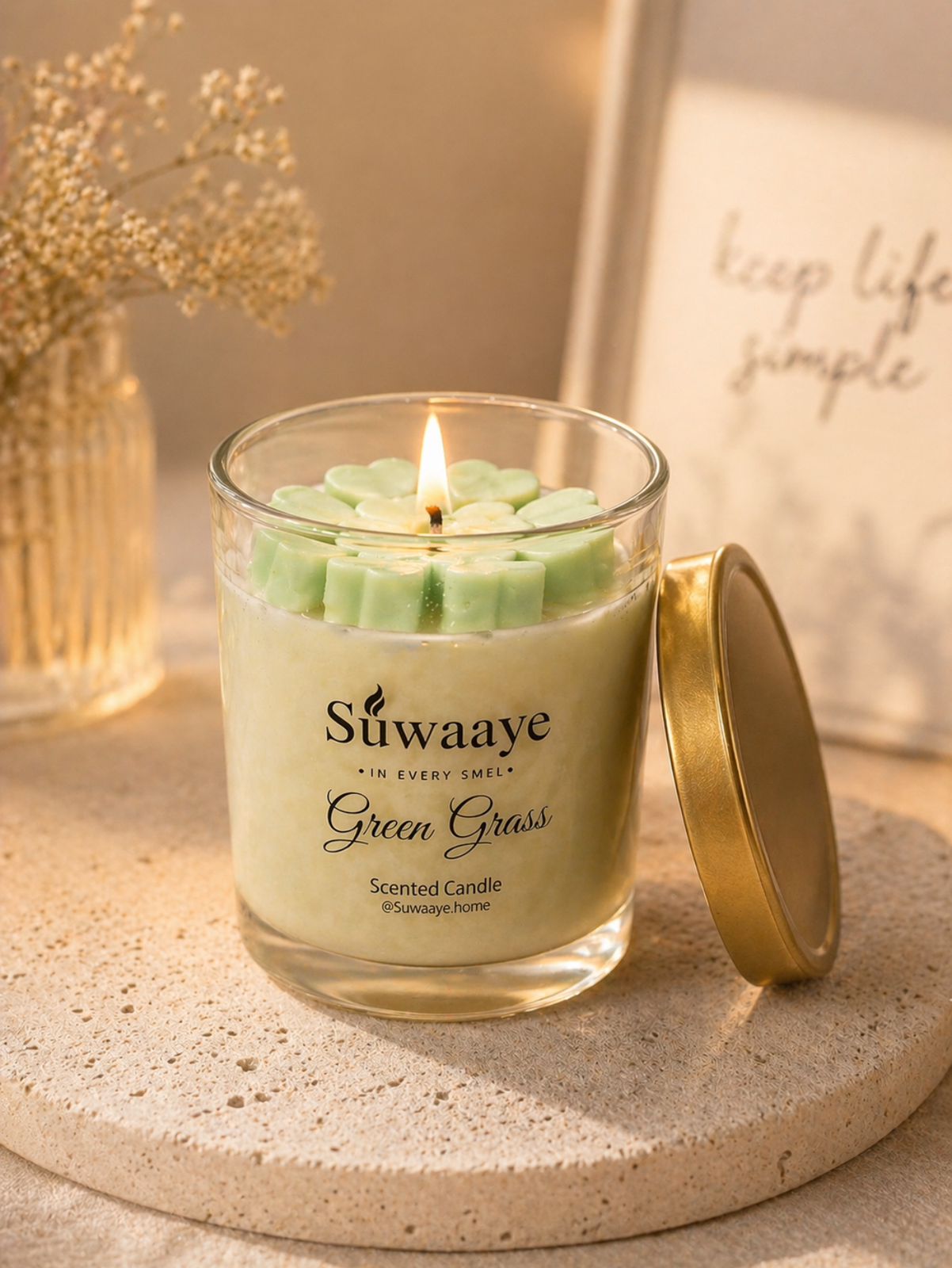 Green Grass Candle - Light & Soothing Scent