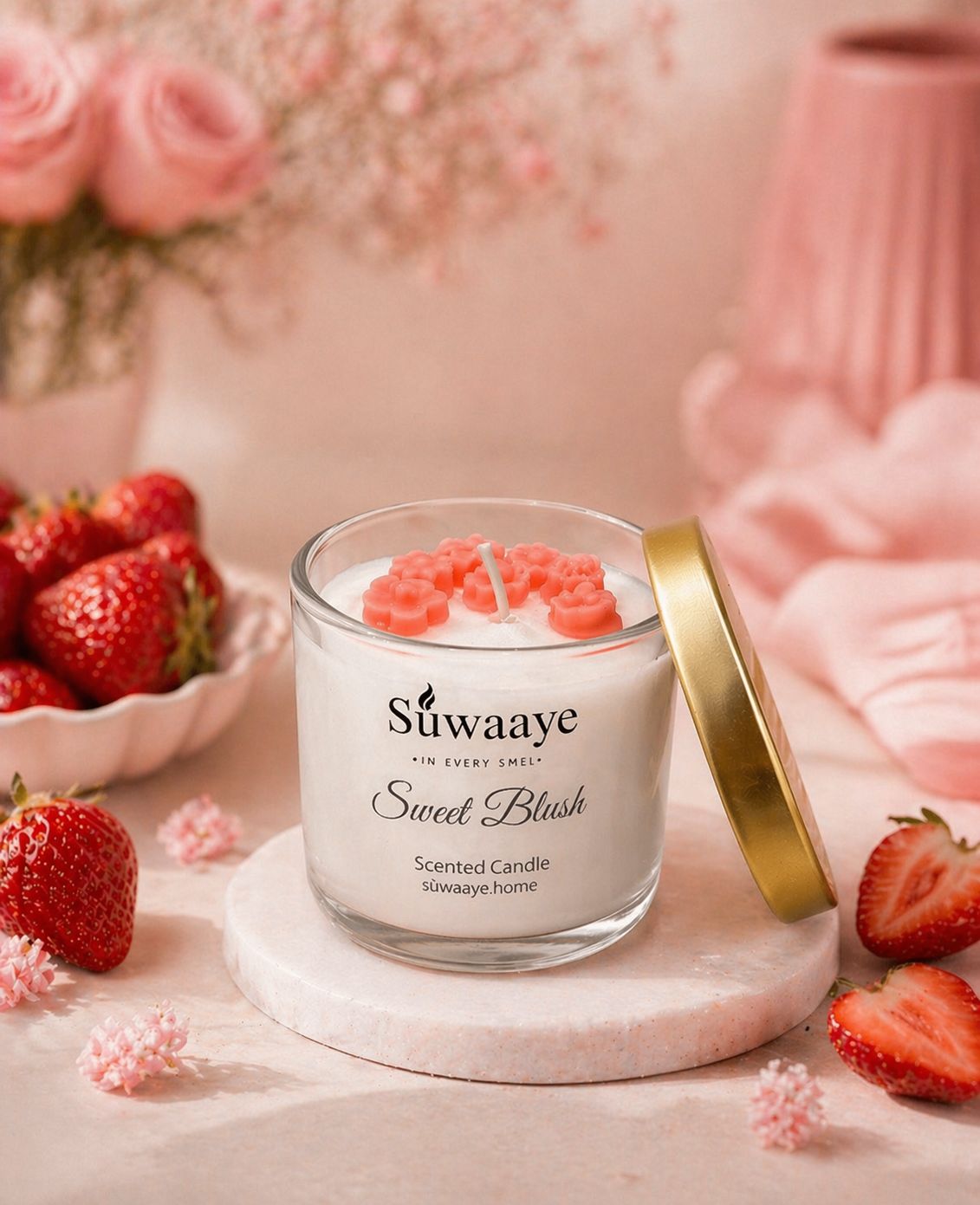Sweet Blush Candle - Strawberry Scent