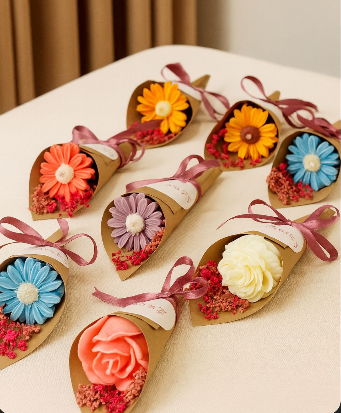 Mini Flower Candle Cones
